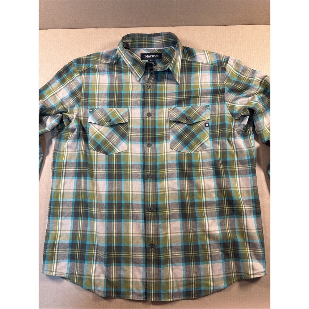 Marmot Shirt Mens XL Plaid Flannel Outdoor Button Up Long Sleeve